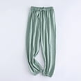 thumbnail image 1 of Akiihool Teen Girl Pants Trendy Girls' School Uniform Skinny Leg High Waisted Loose Fit Comfy Belted Trousers with Pockets (Mint Green,7-8 Years), 1 of 2