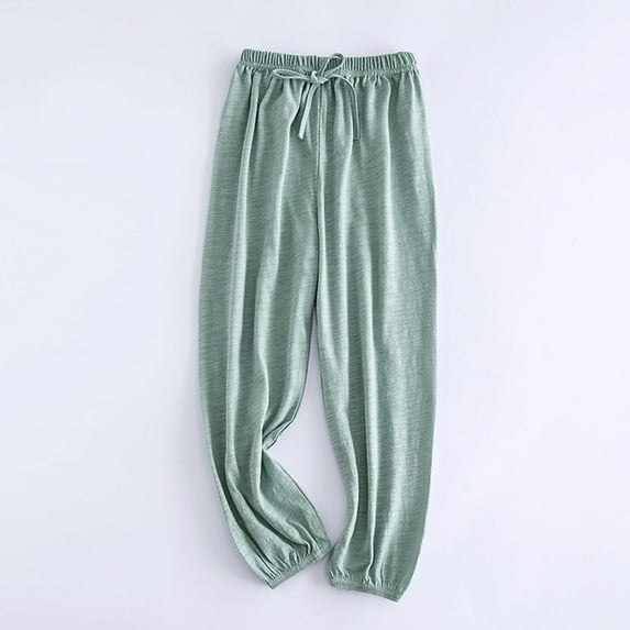 Akiihool Teen Girl Pants Trendy Girls' School Uniform Skinny Leg High Waisted Loose Fit Comfy Belted Trousers with Pockets (Mint Green,7-8 Years)