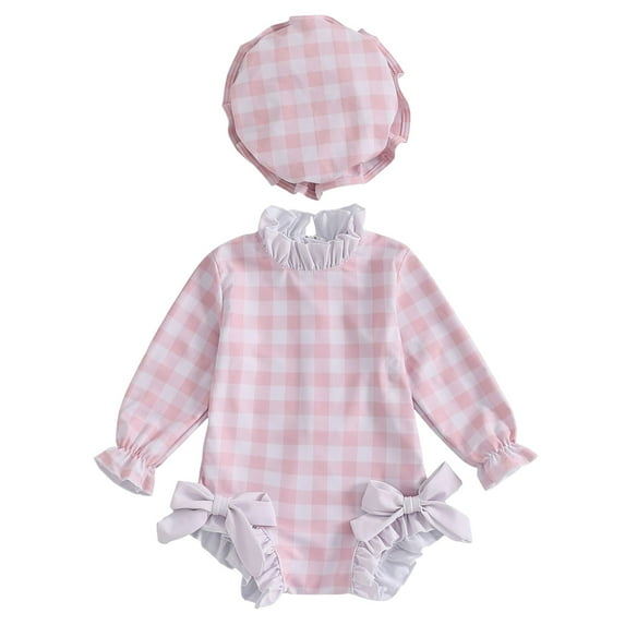 Akiihool Teen One Piece Bathing Suit Toddler and Little Girls Rash Guard Swimwear (Red,3-6 Months)