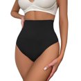 thumbnail image 1 of Akiihool Thong Shaper for Women Tummy Control Panties Thigh Slimmer Waist Body Shaper Shorts, Black Size S, 1 of 7