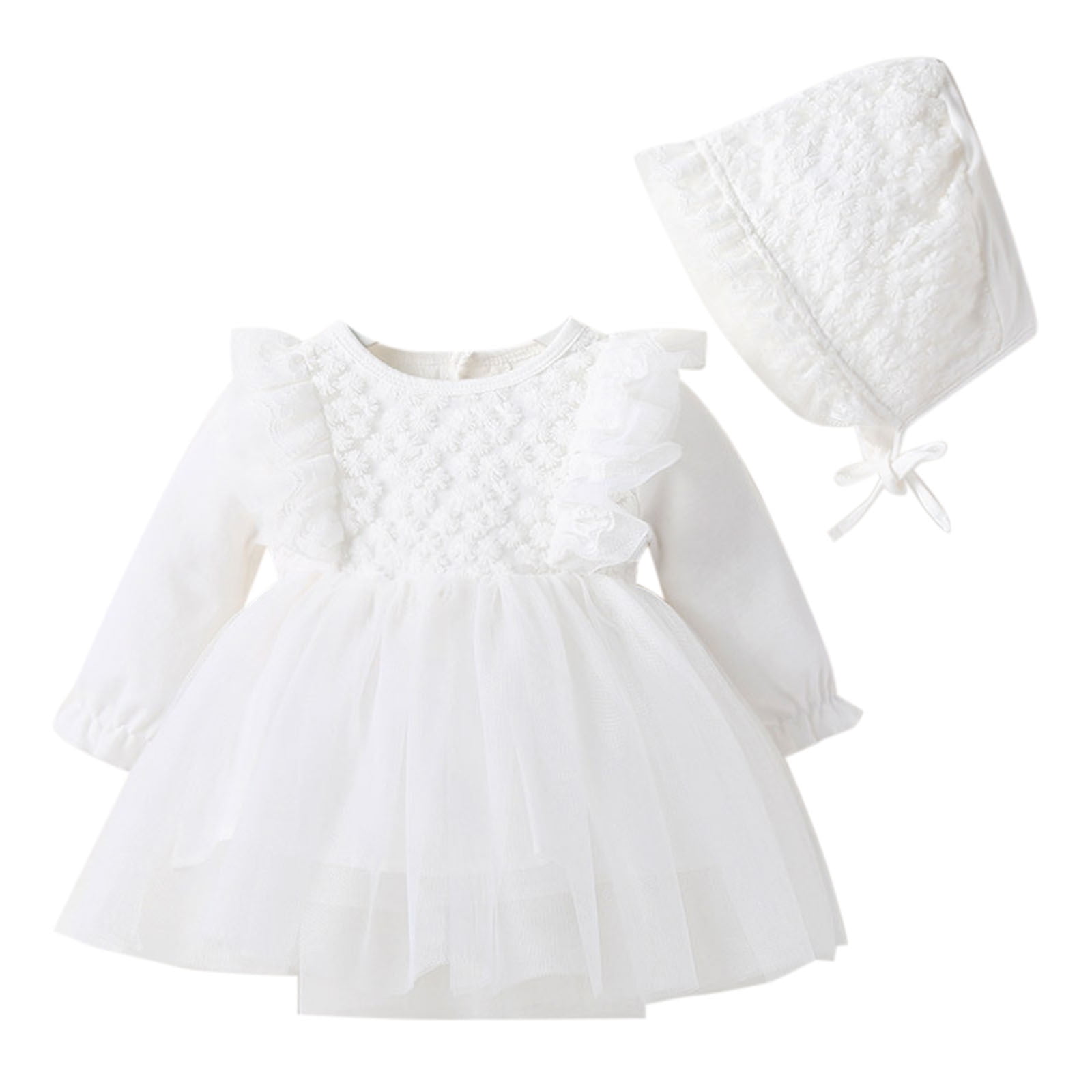 Akiihool Toddler Baby Girl Long Sleeve Fall Dress Flower Lace Wedding First Birthday Baptism Christening Dresses with Hat Outfit(White,3-6 Months) - Walmart Business Supplies Akiihool Toddler Baby Girl Long Sleeve Fall Dress Flower Lace Wedding First Birthday Baptism Christening Dresses with Hat Outfit(White,3-6 Months) - Walmart Business Supplies