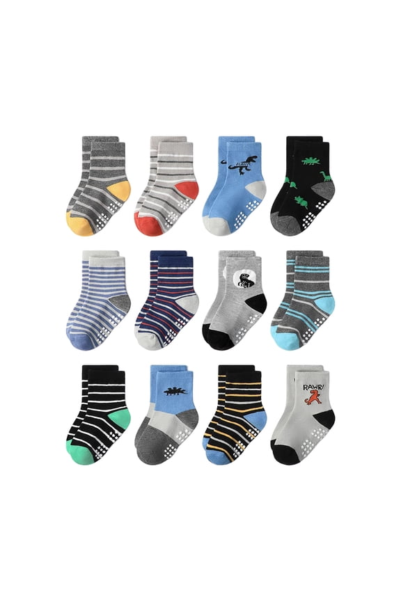 Toddler Boy Crew Socks Toddler Socks, Boys Socks Kids Ankle Sock Low Cut Sock for Boys Girls 1-14 Years (G,0-1 Years)