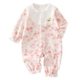 thumbnail image 1 of Akiihool Toddler Boy Romper Baby Boy Rompers Cotton Clothes Rompers for Newborn Infant and Baby Boy Pink,12-18 Months, 1 of 7