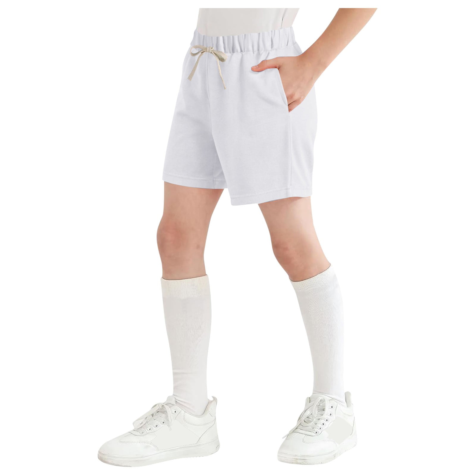Off White Baby Boys Shorts In White main image 1