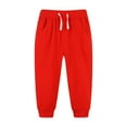 thumbnail image 1 of Akiihool Toddler Boy Sweatpants Kids Boy's Pants Stretch Sweatpants Elastic Casual Soft Lounge Pants(Red,4-5 Years), 1 of 2