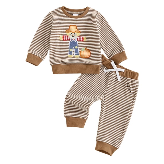 Akiihool Toddler Boy Two Piece Set Baby Boy Clothes Infant Toddler Boy Outfits 12 18 24 Months 2T 3T 4T Denim Jeans Boys Clothing Pants Set 12M-5T Khaki,2-3 Years