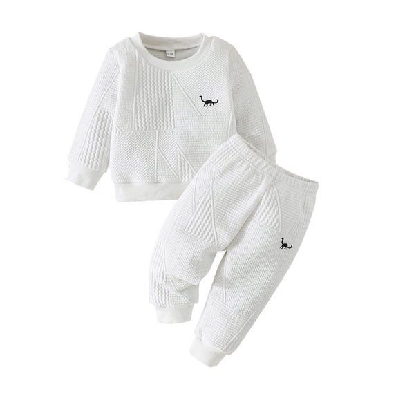 Akiihool Toddler Boys Dress Outfit Baby Boy Clothes Newborn Infant Boy Outfits Romper Pants 2Pcs Clothing Set for 0 3 6 9 12 18 Month Boys White,2-3 Years