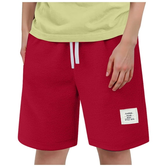 Akiihool Toddler Boys Shorts Boys' and Toddler Shorts (Red,6-7 Years)