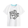 thumbnail image 1 of Akiihool Toddler Clothes Girls' Short Sleeve T Shirt Solid Crew Neck Tee Shirts Tee Tops for Kids (White,8-9 Years), 1 of 5