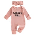 thumbnail image 1 of Akiihool Toddler Girl Rompers Baby Boy Girl Bubble Romper Long Sleeve Bodysuit Infant Fall Clothes Romper for Unisex Babies Toddler Newborn Clothing Ideal for Holiday and Daliy Pink,3-6 Months, 1 of 7