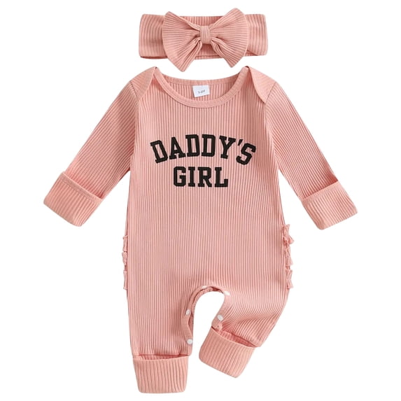 Akiihool Toddler Girl Rompers Baby Boy Girl Bubble Romper Long Sleeve Bodysuit Infant Fall Clothes Romper for Unisex Babies Toddler Newborn Clothing Ideal for Holiday and Daliy Pink,3-6 Months