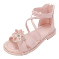 thumbnail image 1 of Akiihool Toddler Girl Sandals - Little Girl Easter Summer Dress Shoes Lightweight Open Toe Beach Holiday (Pink,11.5), 1 of 7