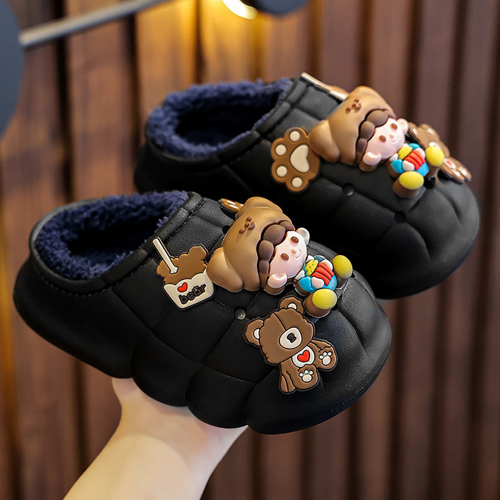 Akiihool Toddler House Shoes Boys Home Slippers Warm House Slippers