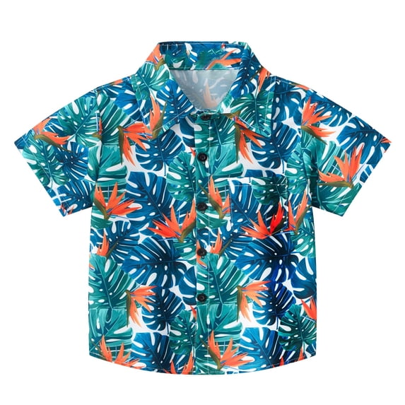 Akiihool Toddler Shirt Boys' Moisture Wicking Performance Sport Polo Short Sleeve Shirt (Blue,12-18 Months)