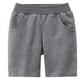 thumbnail image 1 of Akiihool Toddler Shorts Boys' and Toddler Belted Twill Chino Shorts Uniform (Grey,8-9 Years), 1 of 2
