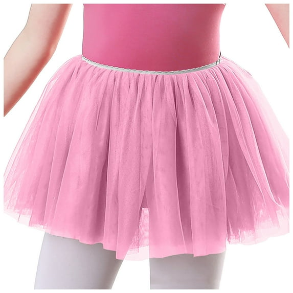 Akiihool Toddler Skirt Girl's Layered Tutu Skirt Tulle Princess Sparkle Skirt(Pink,3-5 Yesrs)