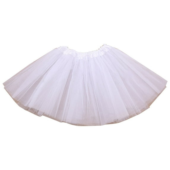 Akiihool Toddler Skirt Girls Rainbow Flower Tulle Skirt Toddler Tutu Girls Clothes (White,2-8Years)