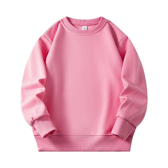 Akiihool Toddler Sweatshirt Boy Boys Sweatshirts Cotton Long Sleeve Crewneck Pullover Toddler Kids Winter Warm Shirt Sweater Tops (Pink,2-3 Years)