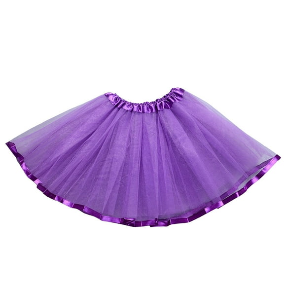 Akiihool Toddler Tutu Girls Rainbow Flower Tulle Skirt Toddler Tutu Girls Clothes (Dark Purple,3-8 Yesrs)