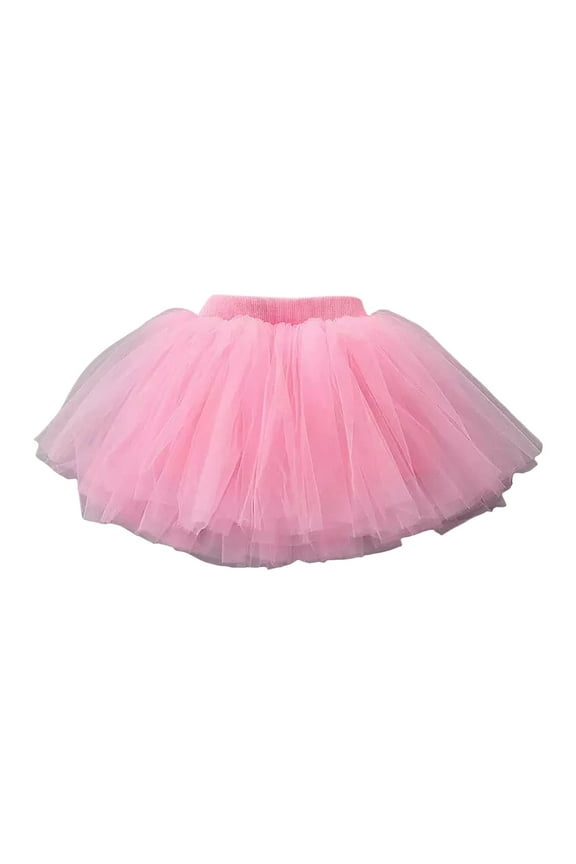Skirt for Girls Tutu Skirt Girls Elastic Ballet Dance Skirts Layers Tulle Tutu for Toddler Kid Children (RD2,4-5 Years)
