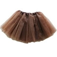 thumbnail image 1 of Akiihool Tutu Skirt for Girls Girls Tutu Skirt Rainbow Toddler Tulle Ballet Dance Skirt(Coffee,3-8 Years), 1 of 3