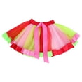 thumbnail image 1 of Akiihool Tutu Skirt for Girls Kids Girls Holiday Party High Waisted Ballet Skirts Party Princess Prints Dance Skirt(RD1,4-6 Years), 1 of 2