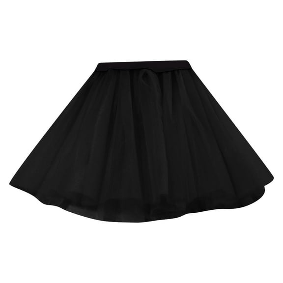 Akiihool Tutu for Toddler Girls Kids Girls Holiday Party High Waisted Ballet Skirts Party Princess Prints Dance Skirt(Black,3-8 Years)