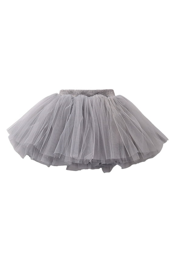 Tutus for Toddlers Girls's, Teen, Adult Classic Elastic Layered Tulle Tutu Skirt (Grey,4-5 Years)
