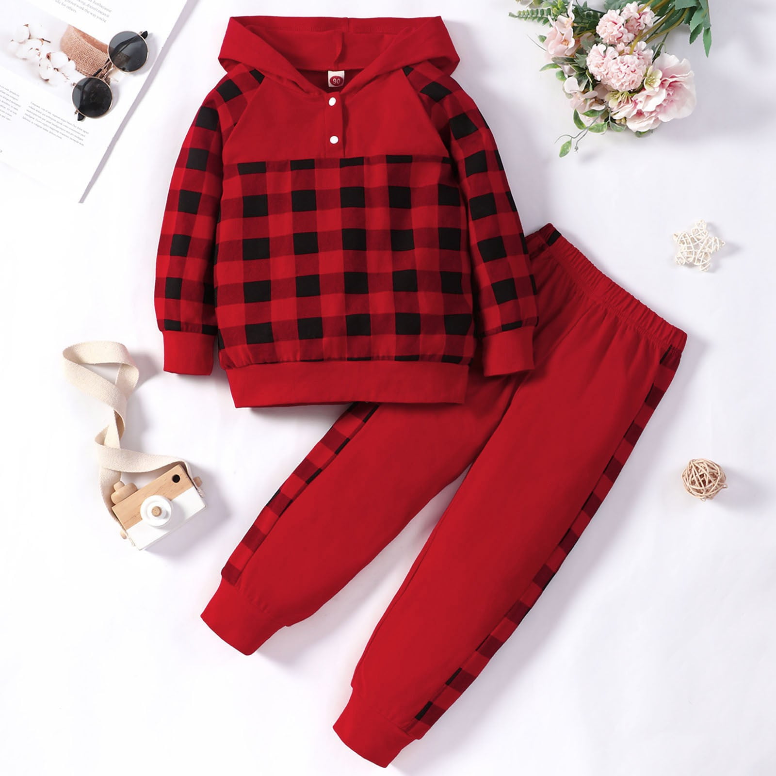 Akiihool Two Piece Sweatsuit Sets Toddler Girl Winter Baby Girl Outfit