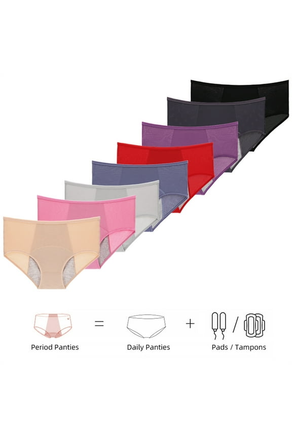 Underpants for Women Women's Lightweight Microfiber Underwear Regular & Plus Size (Blue,XL)