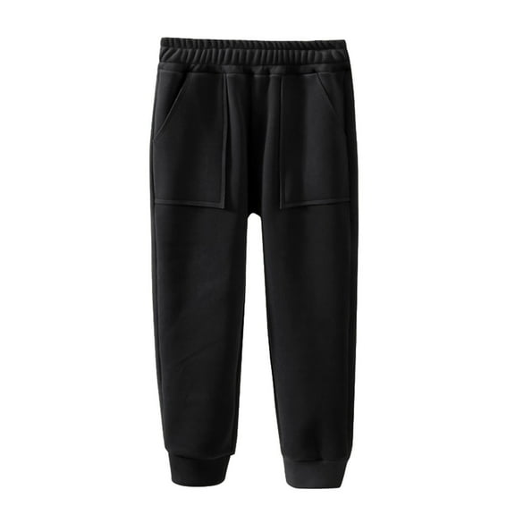 Akiihool Uniform Pants for Boys Boys' Stretch Slim Pants for Kids Loose Street Hop Dance (Black,7-8 Years)