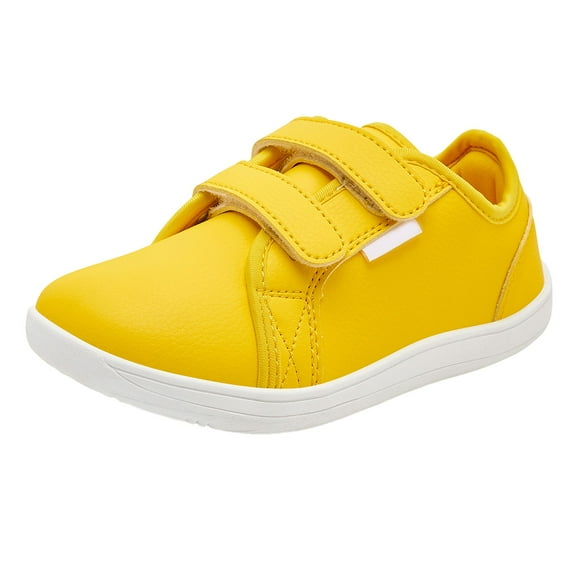 Akiihool Wide Kids Shoes Kids Barefoot Shoes Wide Soft Minimalist | Zero Drop | Lightweight Fashion Sneakers for Boys Girls(Yellow,29)