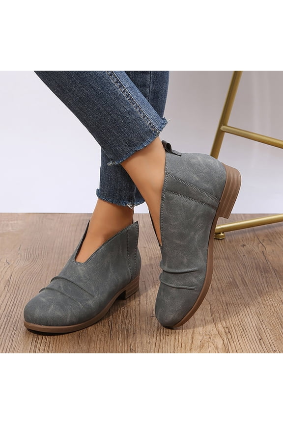 Women Ankle Boots Comfort Fashion Ankle Bootie Elastic Fashion Ankle Bootie Elastic (Grey,9)