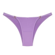 Akiihool Women Panties Seamless Underwear for Women Bikini Panties Breathable Ladies Underwear Invisible Hipster Panties (Purple,XS)