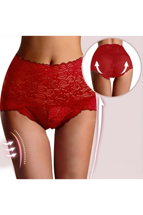 Women Panties Seamless Underwear for Women Bikini Panties Cheeky High Cut Hipster Stretch Cute Panty for Ladies (Red,M)