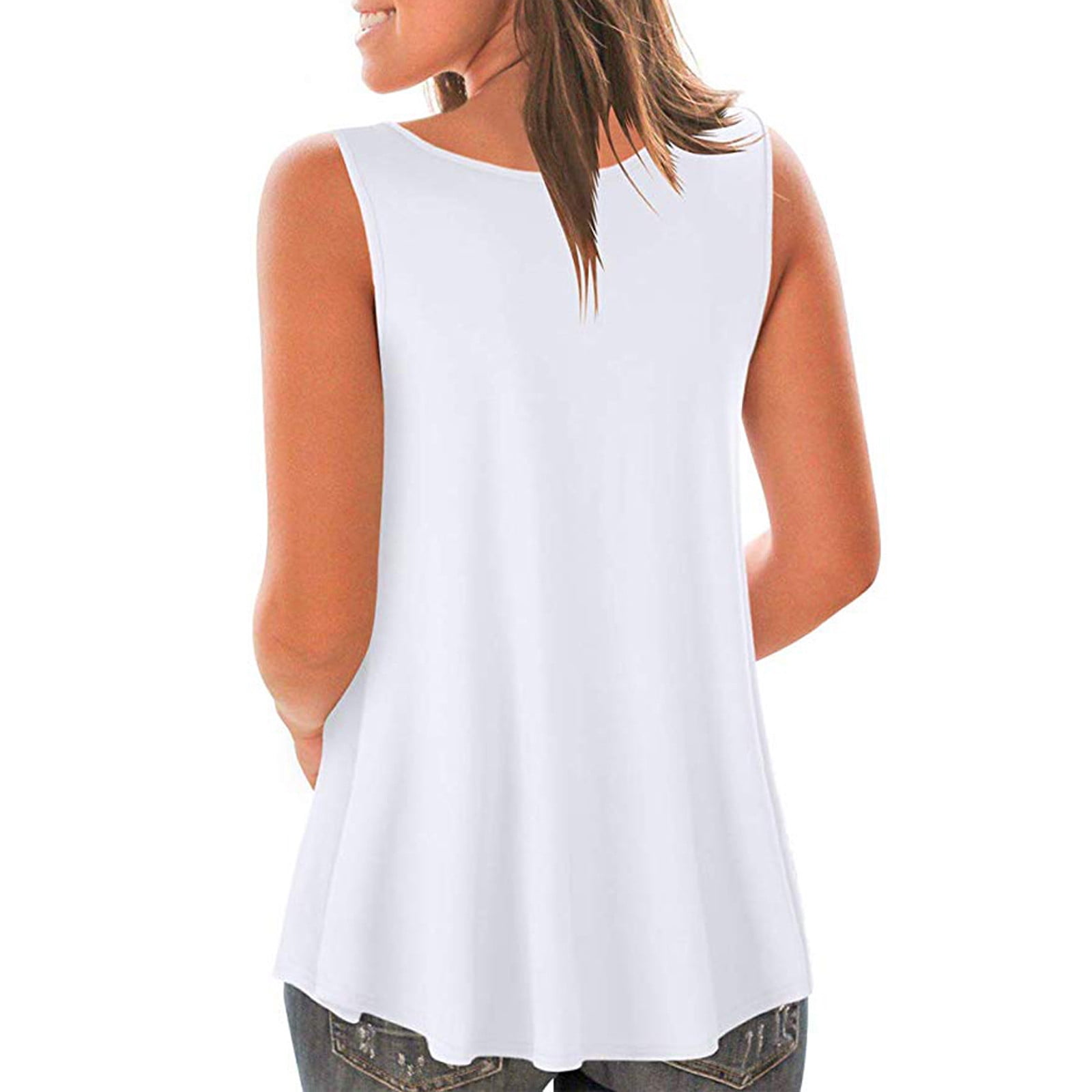 Akiihool Women Tank Top Plus Size Women's Lace Trim V Neck Tank Tops