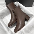 thumbnail image 1 of Akiihool Women's Ankle Boots Womens Platform Ankle Boots Elastic Block Heel Fashion Festival Boots Riding Boots for Women (Brown,7), 1 of 5