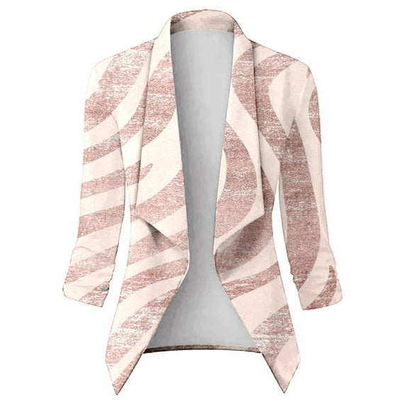 Akiihool Women's Blazer Women's Casual Work Work Office Blazer Jacket (Pink,M)