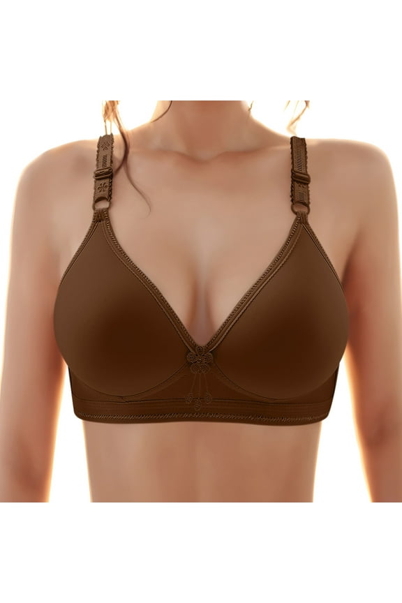 Women's Bras Women's Full Figure Simple Shaping Minimizer Bra (Brown,36)