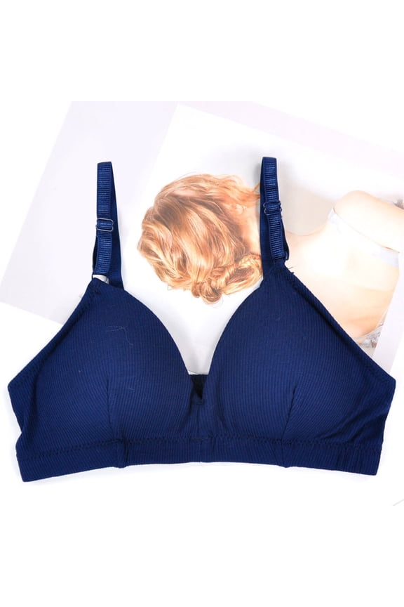 Women's Front Closure Plus Size Full Coverage Lace Underwire Racerback Bra (Dark Blue,One Size)