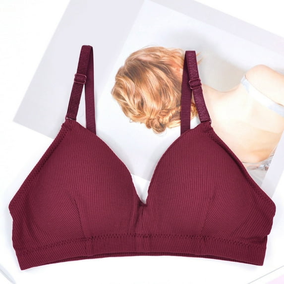 Akiihool Women's Front Closure Plus Size Full Coverage Lace Underwire Racerback Bra (Red,One Size)