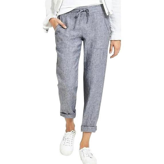 Akiihool Women's Pants For Work Women's Casual Skinny Leggings Stretchy High Waisted Work Pants (Grey,M)