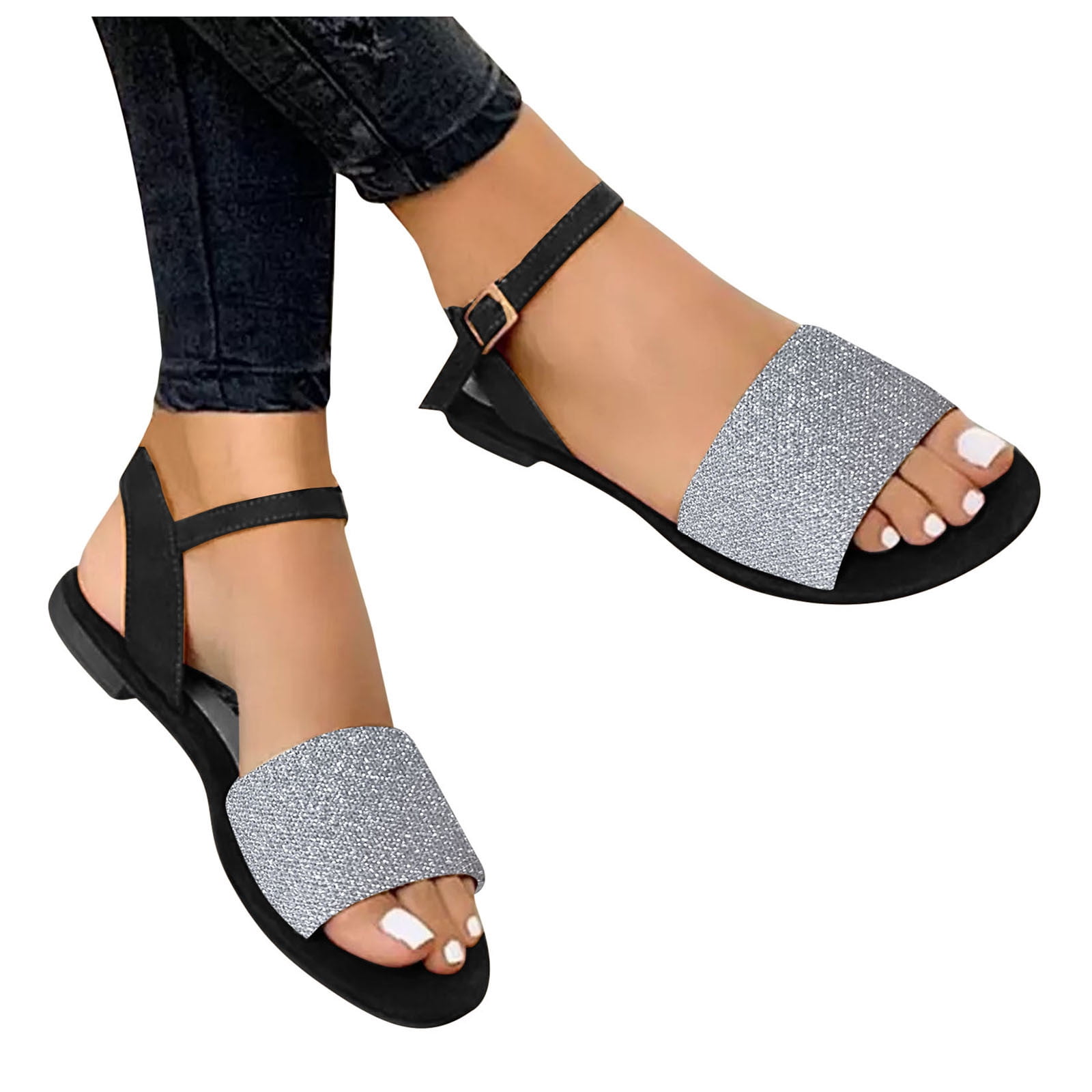Akiihool Platform Sandals Women Dressy Casual T Strap Dress