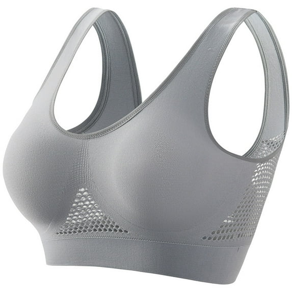 Akiihool Women's Sports Bra Spot Comfort Maximum Support High-Impact Sports Bra for Women (Grey,3XL)