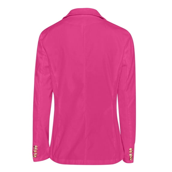 Akiihool Womens Blazers Womens Casual Blazer Jacket Pockets Long Sleeve Open Front Blazers Business Casual Suit Jackets (Hot Pink,S)