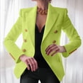 thumbnail image 1 of Akiihool Womens Blazers for Work Casual Women's Casual Business Open Front Long Sleeve Fitted Jacket Casual Office Cropped Blazer (Green,M), 1 of 4