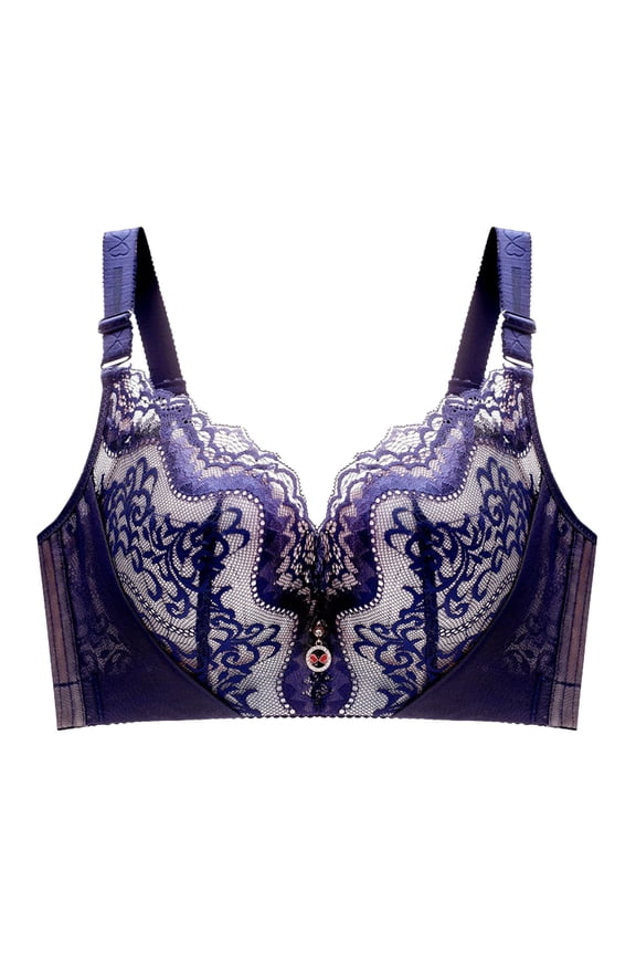 Womens Bras Comfortable Full Coverage Women's Plus Size MagicLift Active Support Bra Wirefree (Purple,40C)