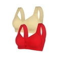 thumbnail image 1 of Akiihool Womens Bras Comfortable Plus Size Women Minimizer Unlined Underwire Bra Full Coverage Plus Size Full Figure Unpadded Bras Eyelash Lace Bras (Red,36), 1 of 3