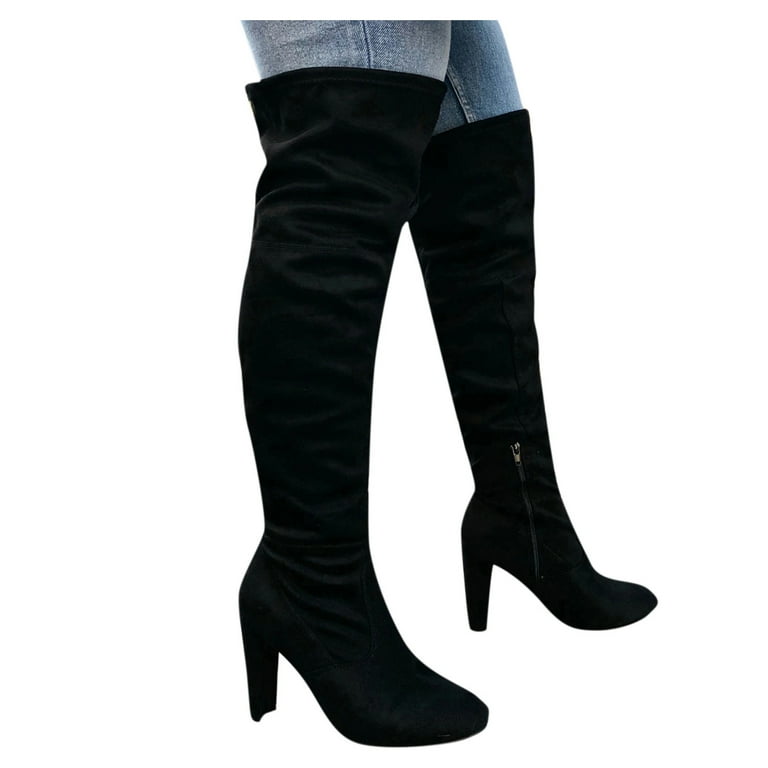 Akiihool Womens Over The Knee Boots Women's Thigh High Block Akiihool Womens Over The Knee Boots Women's Thigh High Block