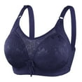 thumbnail image 1 of Akiihool Womens Plus Size Everyday Bras Women's Invisible Embrace ComfortFlex Fit Wirefree Bra (Blue,38C), 1 of 5